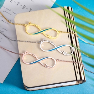 Personalized Inifinity Name Necklace Gift for Hero's Mom/Wife