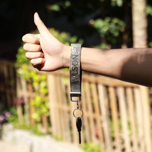 Personalized Camo Embroidered Fabric Keychain