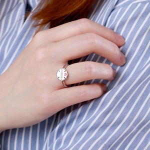 Personalized Firefighter Badge Name Ring
