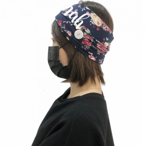 Personalized Adult/Doctor/Nurse/Healthcare Worker Headband with Buttons 2 Pack