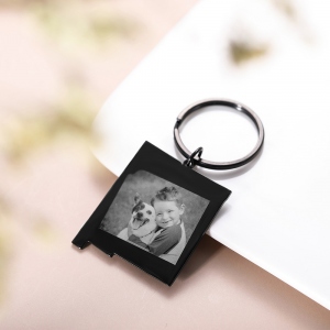 Personalized State Map Photo Necklace