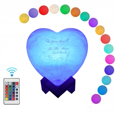 3D Remote Controlled Night Lamp with Customized Photo and Words