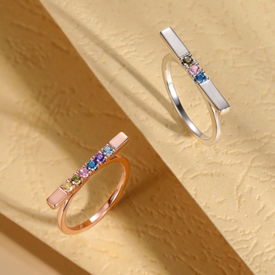 Personalized Family Birthstone Ring & Necklace