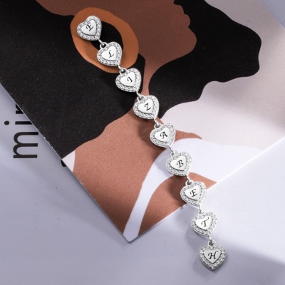 Boucles d'oreilles personnalisées 1-9 coeurs pour elle