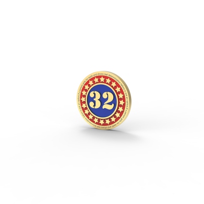 Personalized Pop Art Style Birthday Number Brooch
