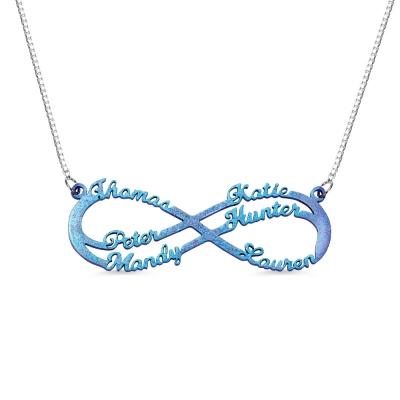 Personalized Colorful Infinity Name Necklace
