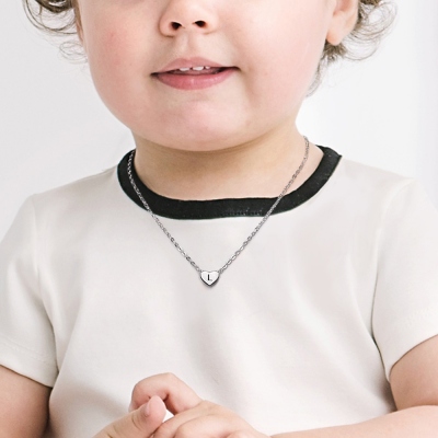 4 Shapes Custom Initial Necklace for Kids