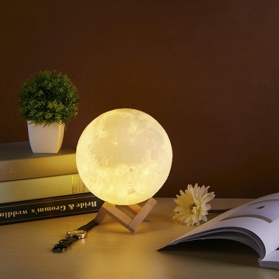 Custom 3D Printing Moon Lamp with Remote Touch Control