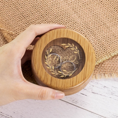 Personalized Wedding Ring Box for Lovers
