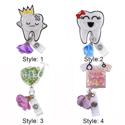 Personalized Dental Tooth Badge Reel