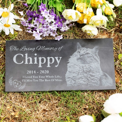 Personalized Memorial Pet Stone For Dog & Cat Tombstone