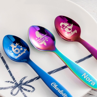 Personalized Mermaid Style Cutlery Set
