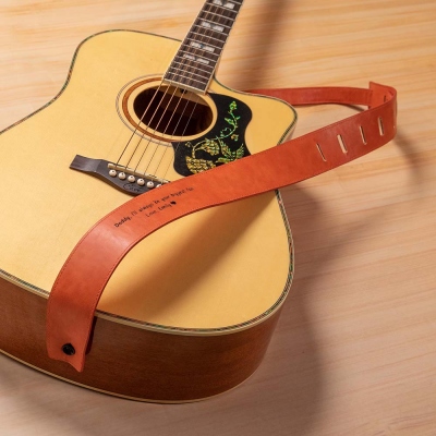Personalized Leather Guitar Strap Gift for Guitar Players