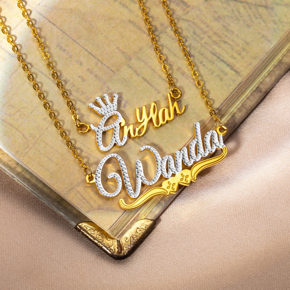 Gepersonaliseerde naam ketting met kant