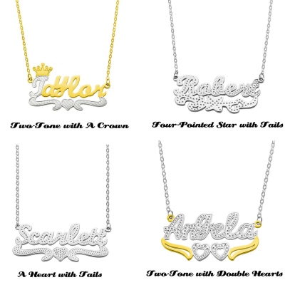 Personalized Name Necklace with Lace