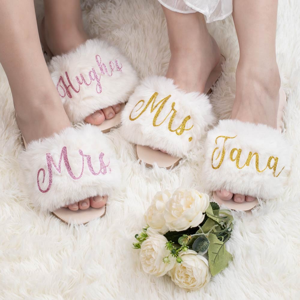 Custom Bride Slippers