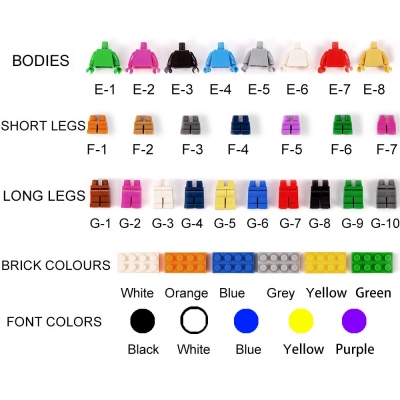 Personalisierte Minifiguren auf einem Customed Brick Einzigartiges Geburtstagsgeschenk