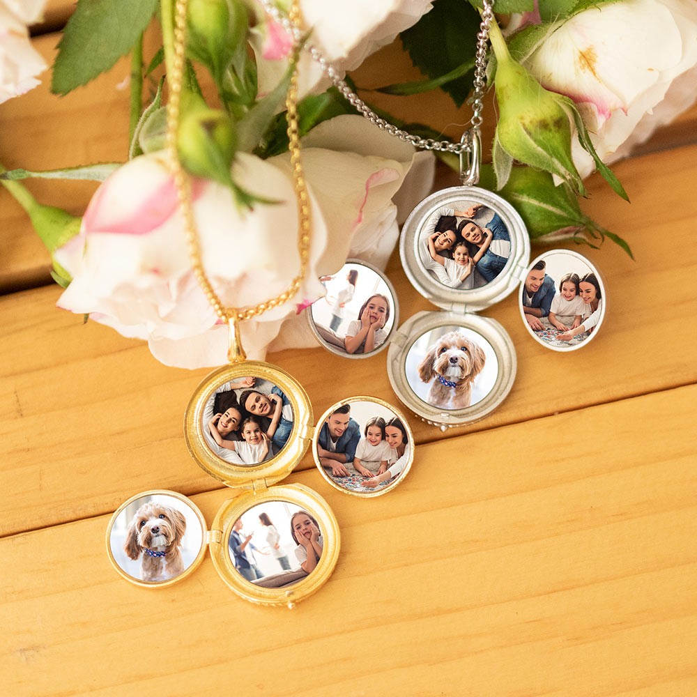 Personalized Photo Locket Necklace Memorial Constellation Pendant Necklace Gift for Woman/Mom/Her/Lover