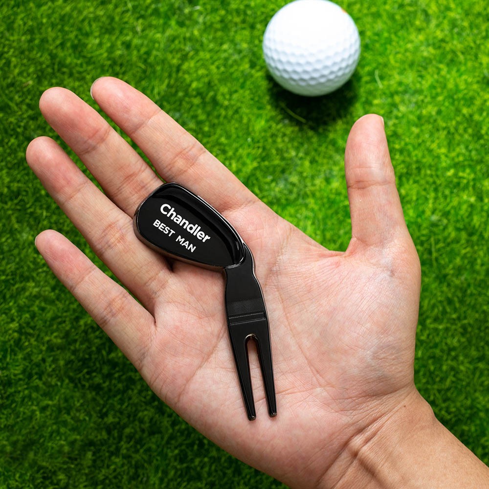 Custom Engraved Golf Divot Tool for Wedding Party, Golf Divot Repair Tool for Groomsman & Best Man Gifts, Easily Attach and Access Divot Tool