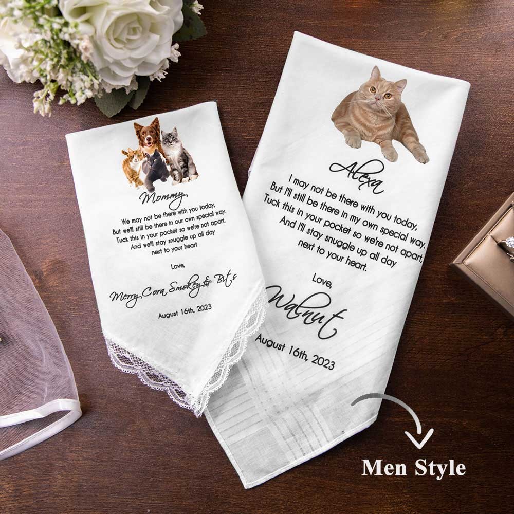 De votre mouchoir de mariage de chien, mouchoirs de mariage personnalisés avec des photos d'animaux de compagnie, cadeaux pour la mariée, cadeau pour le marié de chien