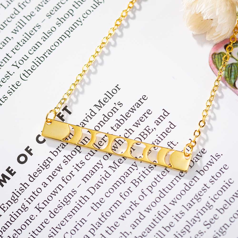 Moon Phase Necklace, Crescent Moon Necklace, Celestial Jewelry, Astrology Necklace, Birthday/Graduation/Christmas Gift for Mom/Wife/Sister/Girlfriend