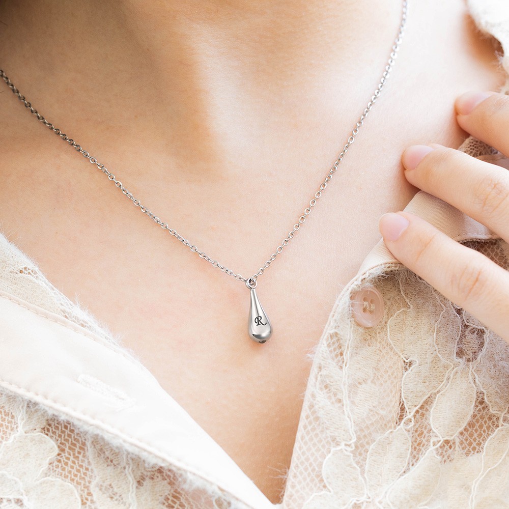 Aangepaste gouden traan crematie urn ketting, kleine traan urn ketting met naam voor as van vrouwen/huisdier verlies/baby, crematie sieraden geheugen cadeau