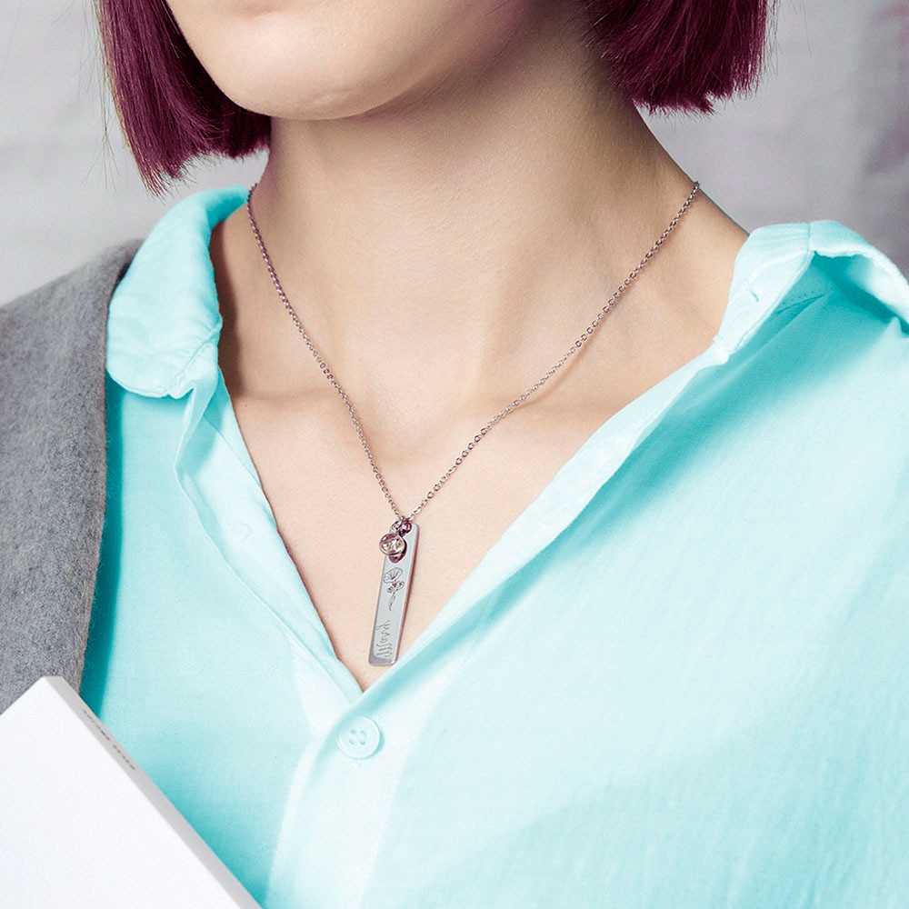 Colar Personalizado com Pedra de Aniversário