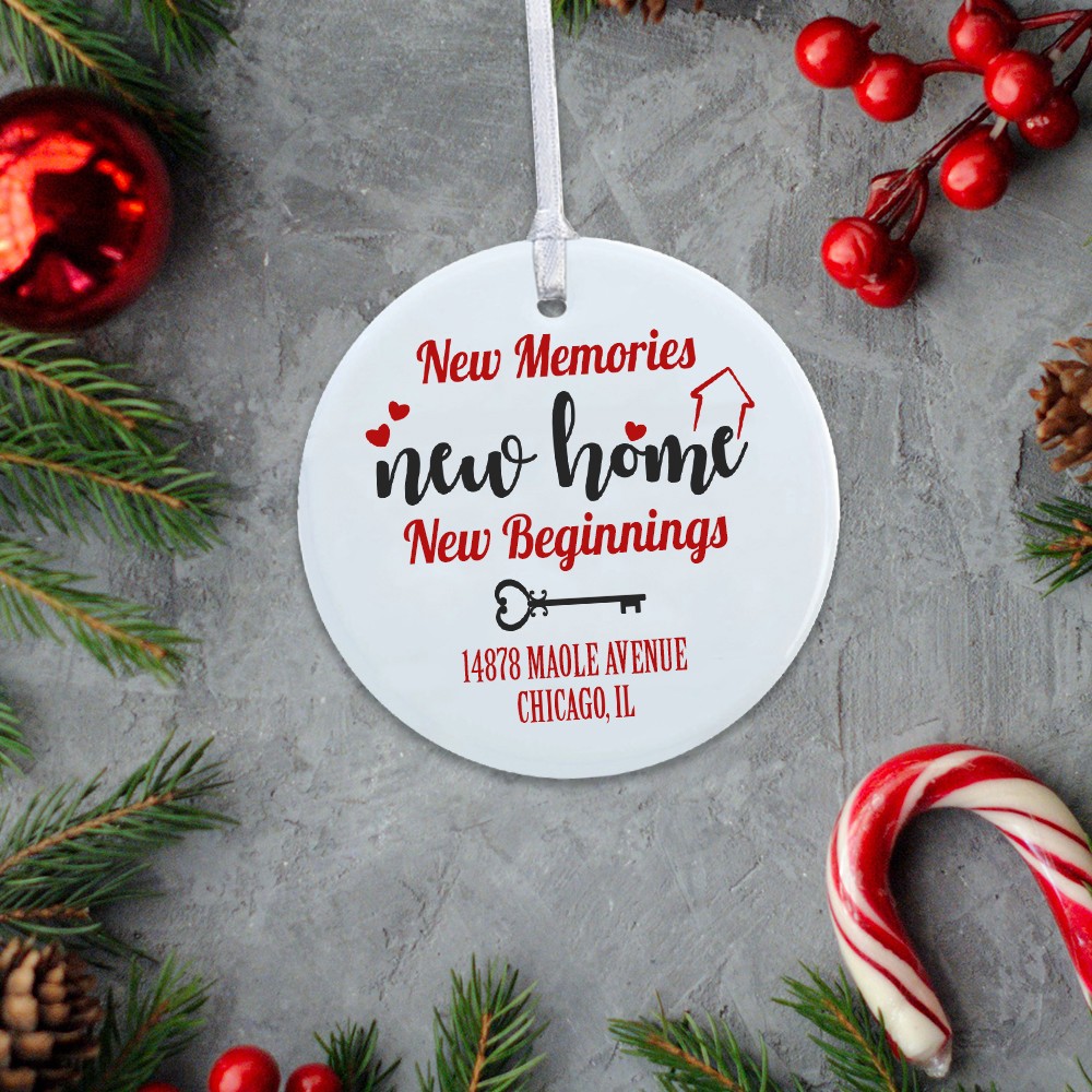 Personalized New Memories New Home Ornament, Custom Family Photo Ornament, Christmas Decoration, Christmas Gifts, Housewarming Gifts, Gifts for Family