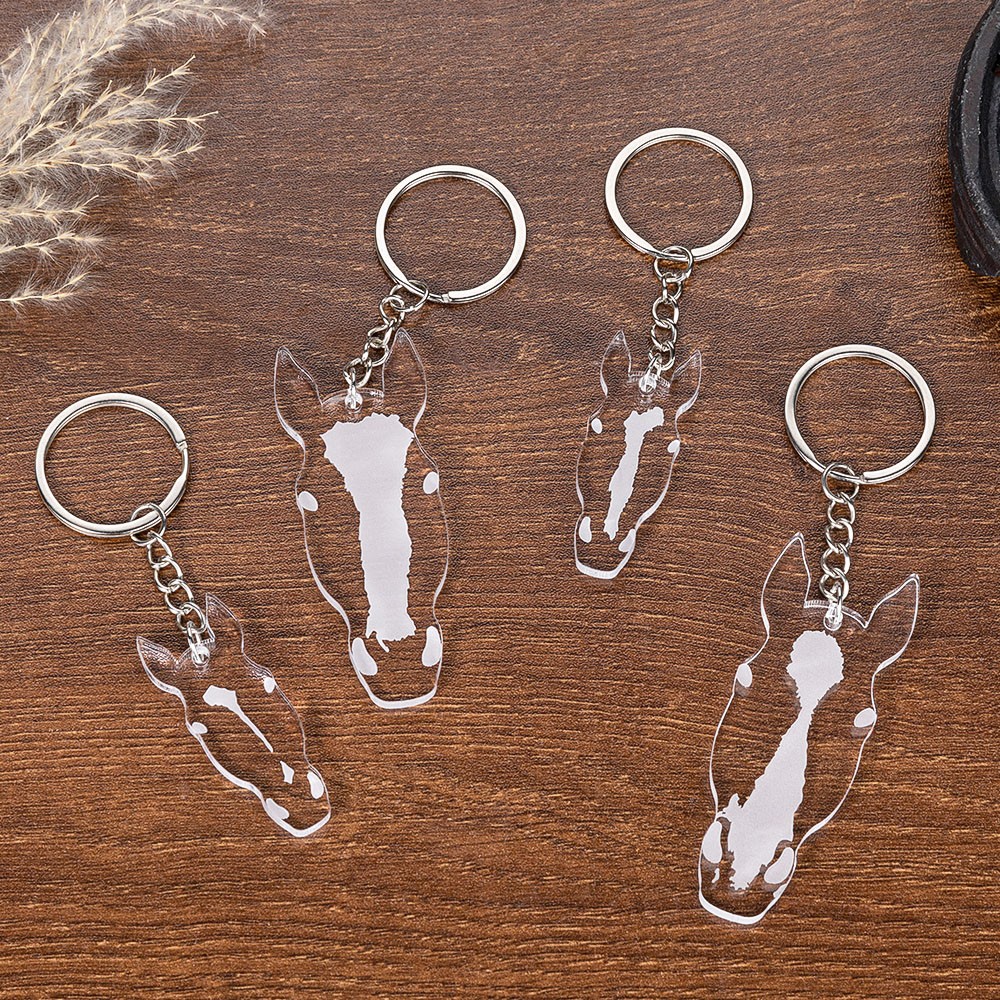 Porte-clés personnalisé de marquage facial de cheval, porte-clés personnalisé pour animaux de compagnie, porte-clés de cheval en acrylique, cadeau de cheval, cadeau pour les amateurs d’équitation/d’animaux de compagnie/amoureux de chevaux