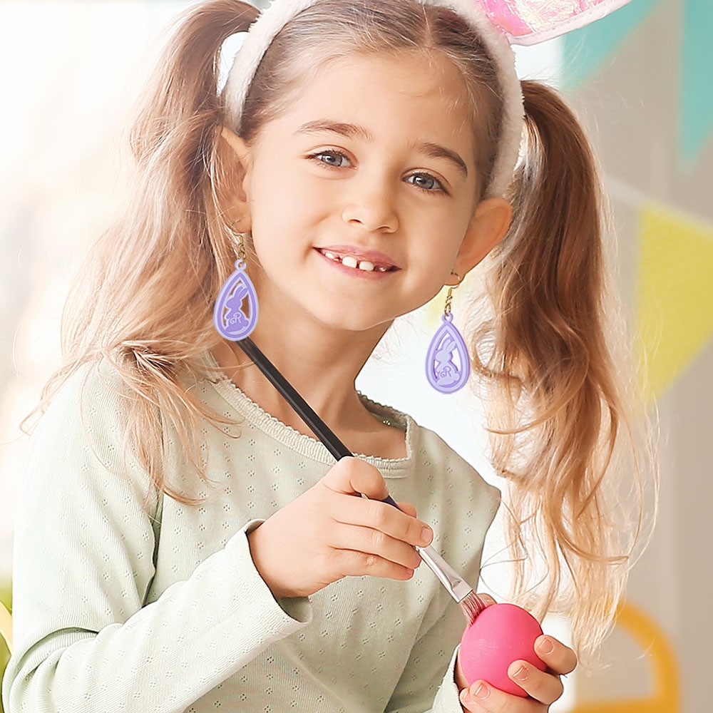 boucles d'oreilles rose vif pendantes