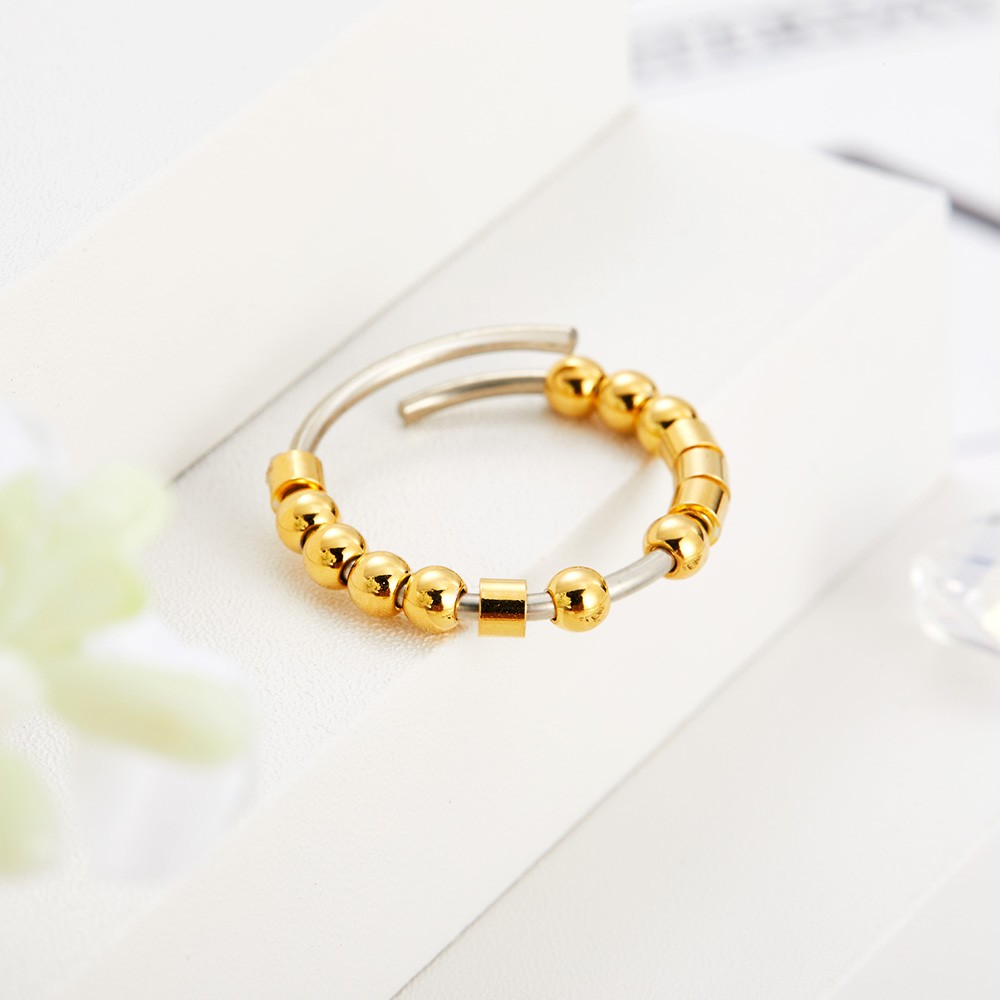 Personalized Fidget Ring with Morse Code, Anti Anxiety Spinner Ring, Adjustable Ring, Stainless Steel/Sterling Silver Jewelry, Gift for Friends