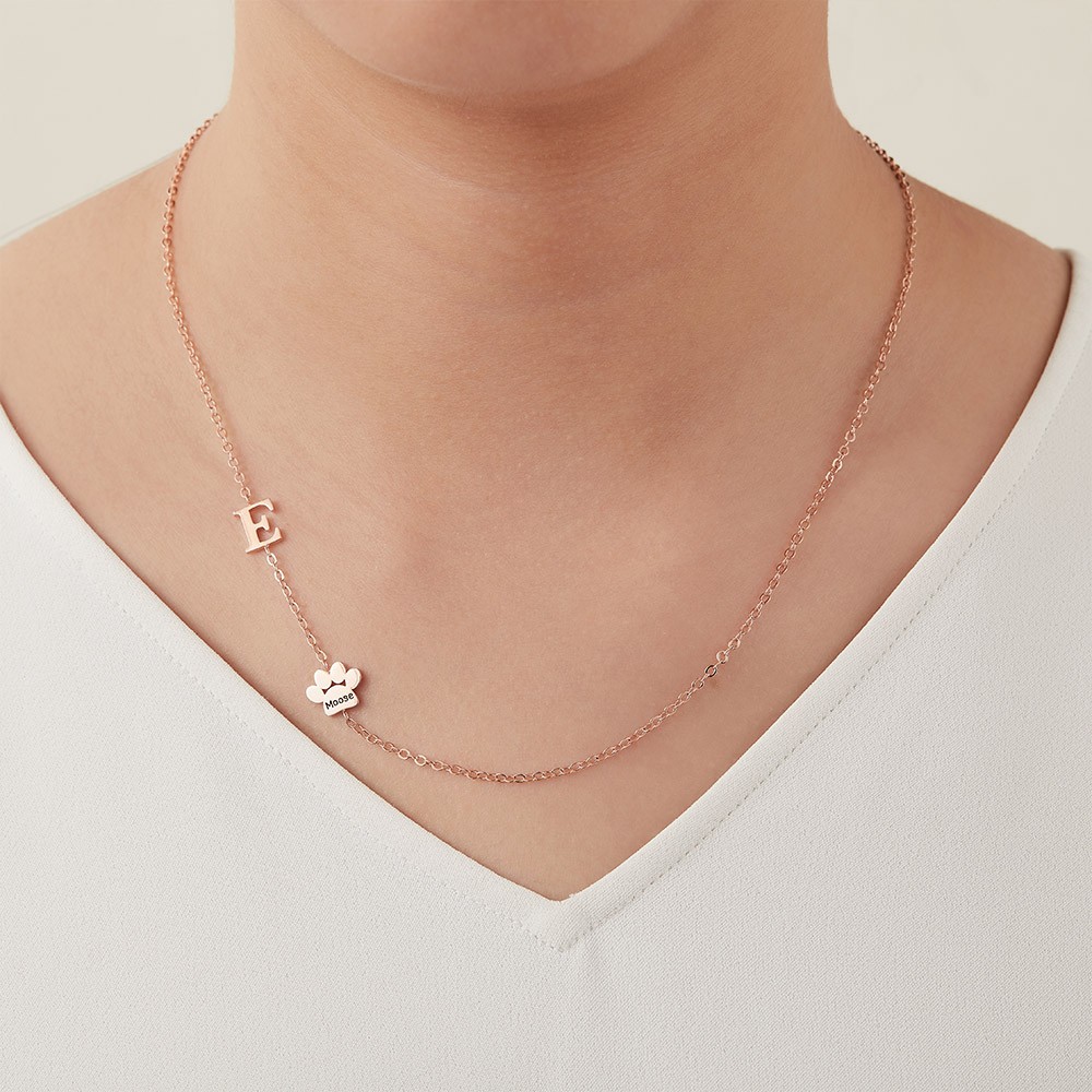 lettered necklace