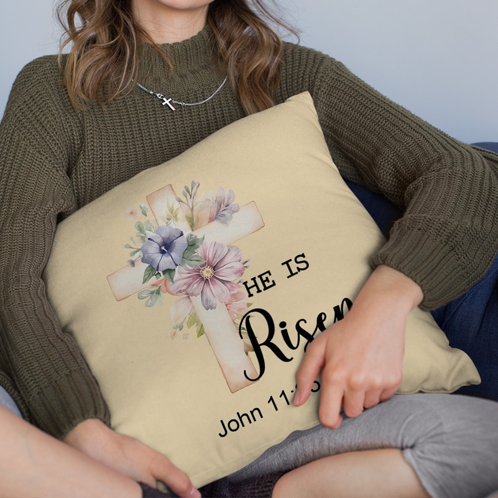 he is risen pillow