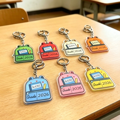 Keychain with Name & Grade
