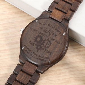 Customized Ebony Watch for Wife