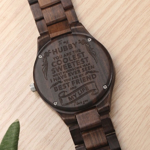 Customized Ebony Watch for Husband