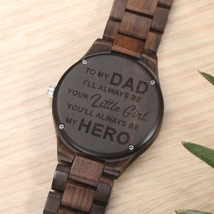 Personalized Ebony Watch for Dad