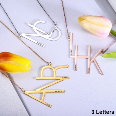 Personalized Sideways Initial Necklace