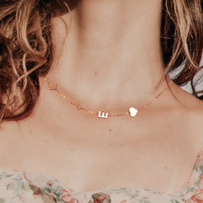 Customizable Sideways Initial Pendant