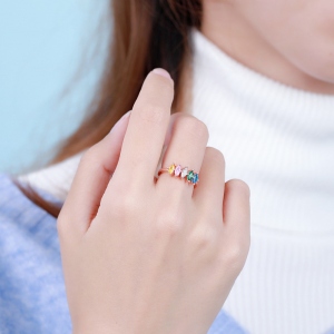 Personalized Birthstone Family Ring for Mother