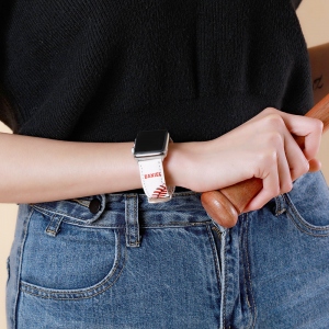 Personalisiertes Sportleder-Uhrenarmband für Apple Watch