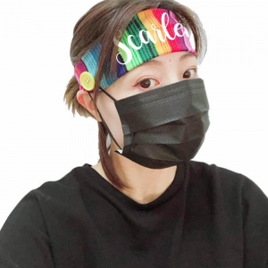 Personalized Adult/Doctor/Nurse/Healthcare Worker Headband with Buttons 2 Pack