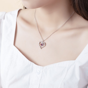 Forever Together Birthstone Name Necklace