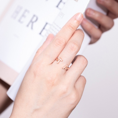 Personalized Initial Cuff Ring