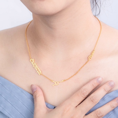 Personalized Dopamine Molecule Name Necklace