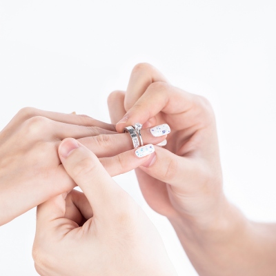 Personalized Double Layer Birthstone Ring