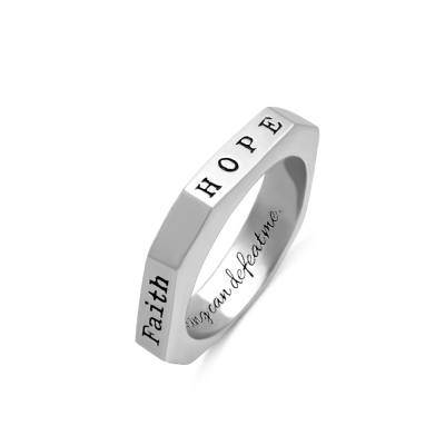Personalized Octagon Ring
