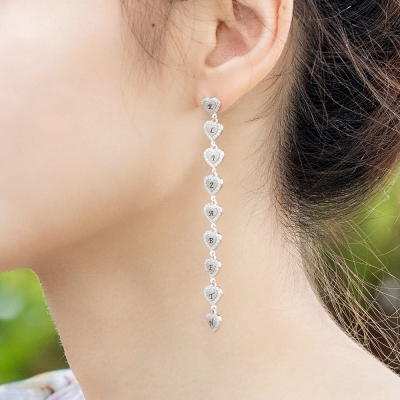 Boucles d'oreilles personnalisées 1-9 coeurs pour elle