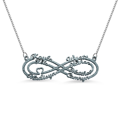Personalized Colored Infinity Name Necklace