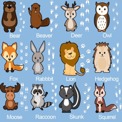 Personalized Wooden Name Sign with Animals for Nursery
